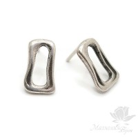 Pendientes de aros rectangulares, 1 par