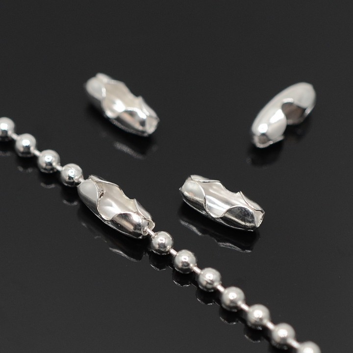 Clasp for a chain with balls 2.2mm, silver plated