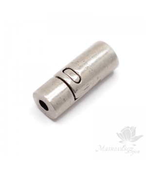 Cylindrical magnetic lock 3mm, Zamak silver plated