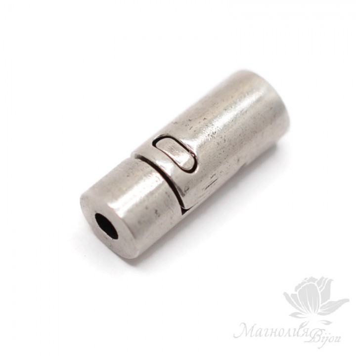Cylindrical magnetic lock 22mm, Zamak silver plated