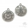 Pendant Coin of Good Luck 27mm, Zamak silver plated