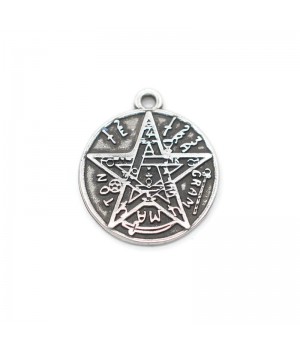 Pendant Tetragramaton 20mm, Zamak silver plated