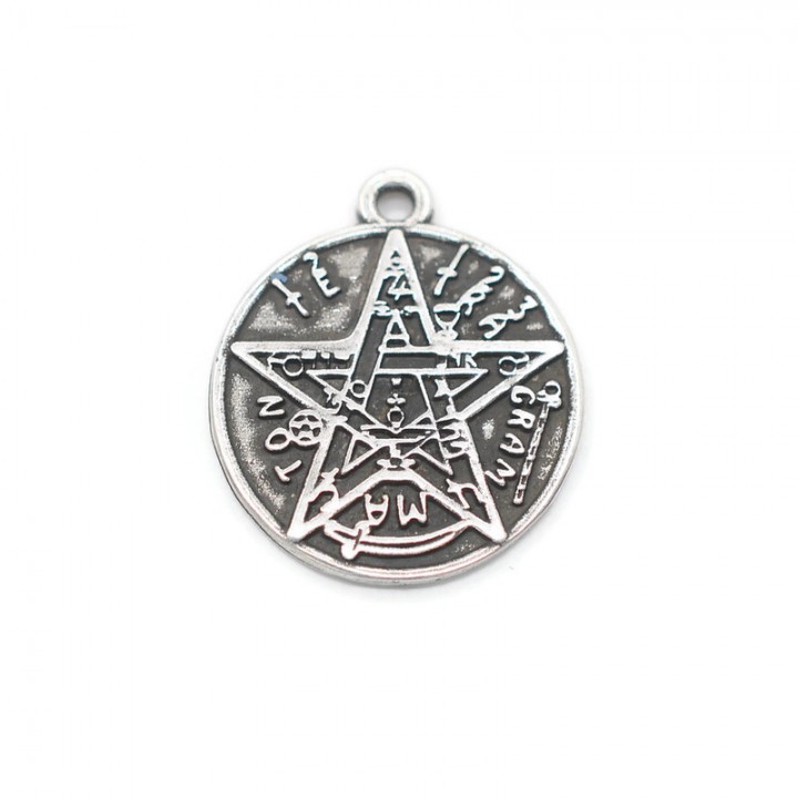 Pendant Tetragramaton 20mm, Zamak silver plated