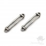 Connector double 29mm, silver plated