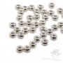 Bead Donut 5:3mm 10 pieces, Zamak silver plated