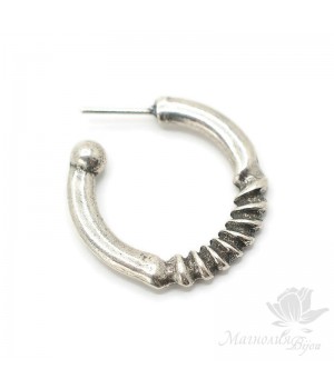 Studs Rings large 28mm, silver plated