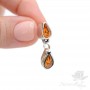Topaz drop studs, silver plated