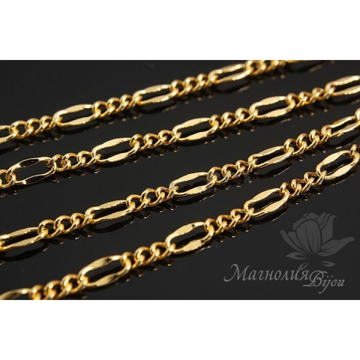 Figaro chain 50cm, 16k gold plated