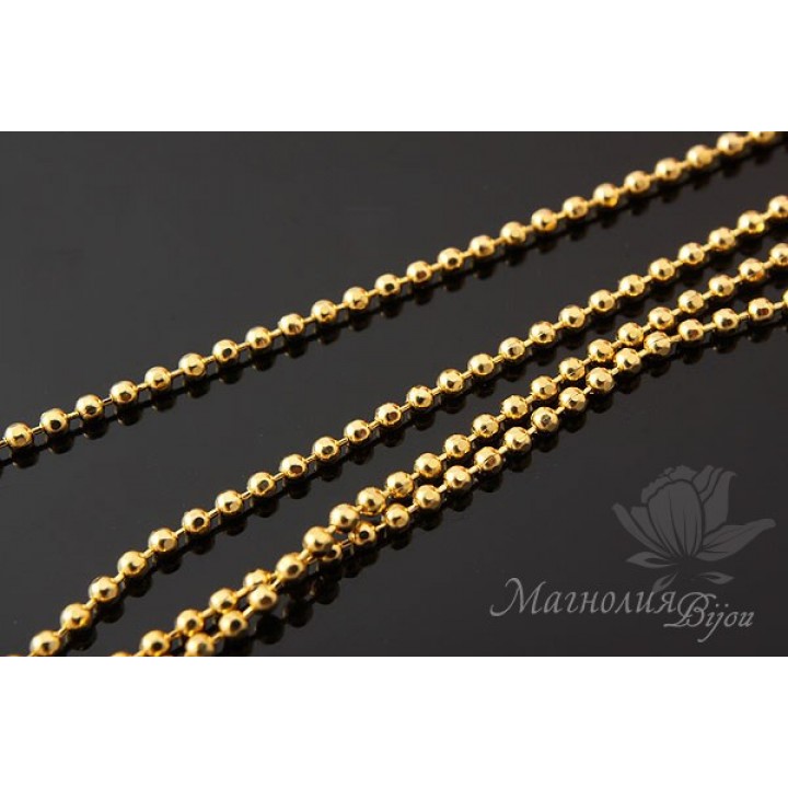Perlin chain 50cm, 16k gold plated