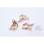 Ring clasp basic 6mm with eyelet, pink gold