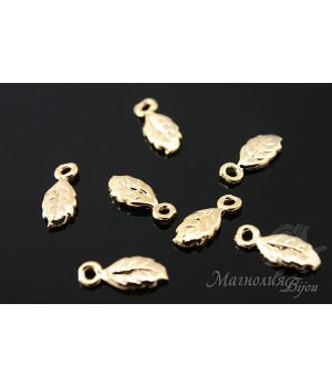 Baby Leaf pendant, 14k gold plated
