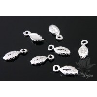 Colgante Baby Leaf, baño de rodio