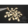 Mistletoe pendant, 14k gold plated
