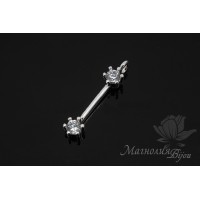 Colgante "Marko", chapado en rodio