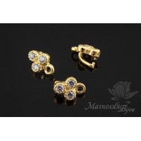 Бейл зажимный "Lucky", позолота 14 карат