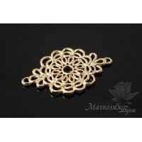 Conector Encajes, baño de oro de 16K