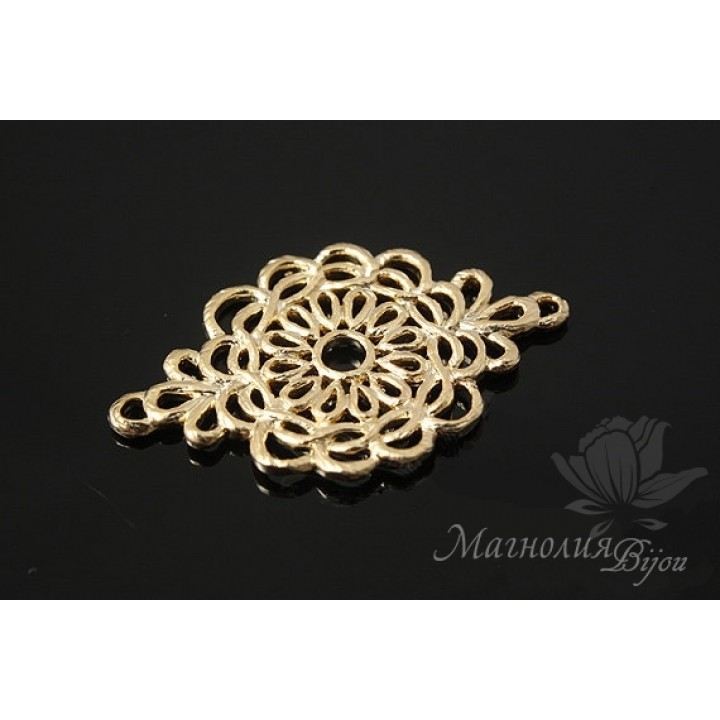 Connector "Lace", 14 carat gold plated