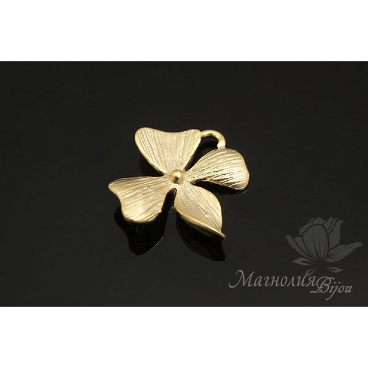 Connector "Small Geranium", 14 carat gold plated