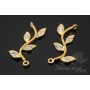 Connector "Bindweed", 14 carat gold plated
