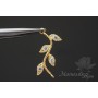 Connector "Bindweed", 14 carat gold plated