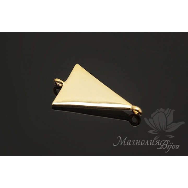 Connector Triangle, 14 carat gold plated