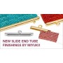 Концевик-слайдер Miyuki для бисерного полотна 15мм, 2 шт. родиевое покрытие