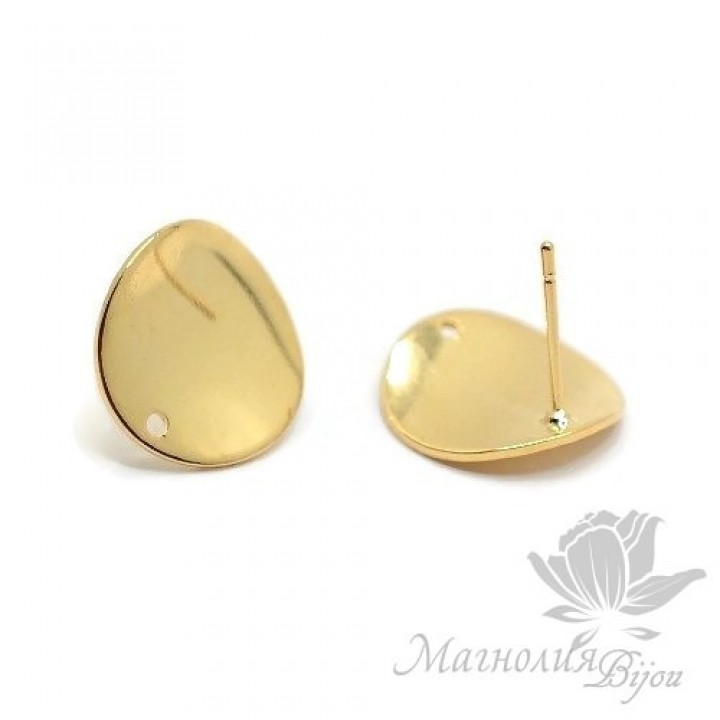 Studs "Smooth circles", 18k gold plated