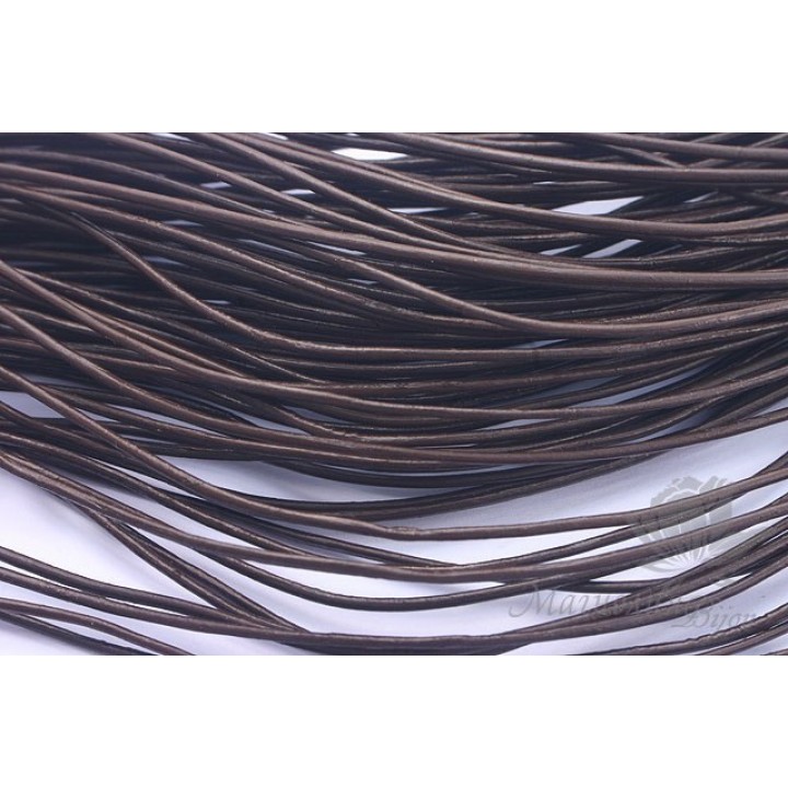 Leather cord 0.8mm, brown, 1m