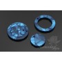 Conjunto de colgantes "Anillo y disco, azul", acetato de celulosa (plástico)