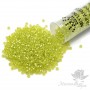Round beads 0014F 15/0 Matte S/l Chartreuse, tube 8.2 grams