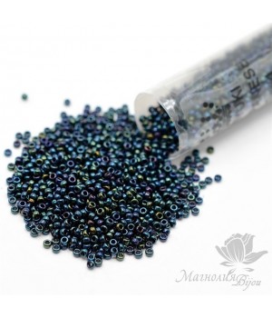 Round beads 0452 15/0 Metalic Dark Blue Iris, tube 8.2 grams