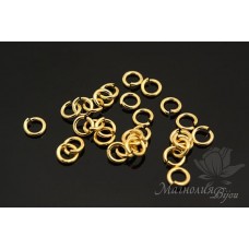0.5:3mm 16K Gold plated Jump ring, 2 grams