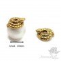 Cap for beads "Snake 8mm", antique gold