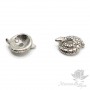 Cap for beads "Snake 8mm", antique silver