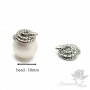 Cap for beads "Snake 8mm", antique silver