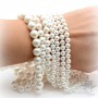Pearl Mallorca 10mm faceted white, 1 piece