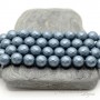 Cuentas de perla de concha facetadas 8mm 10 und., color azul gris