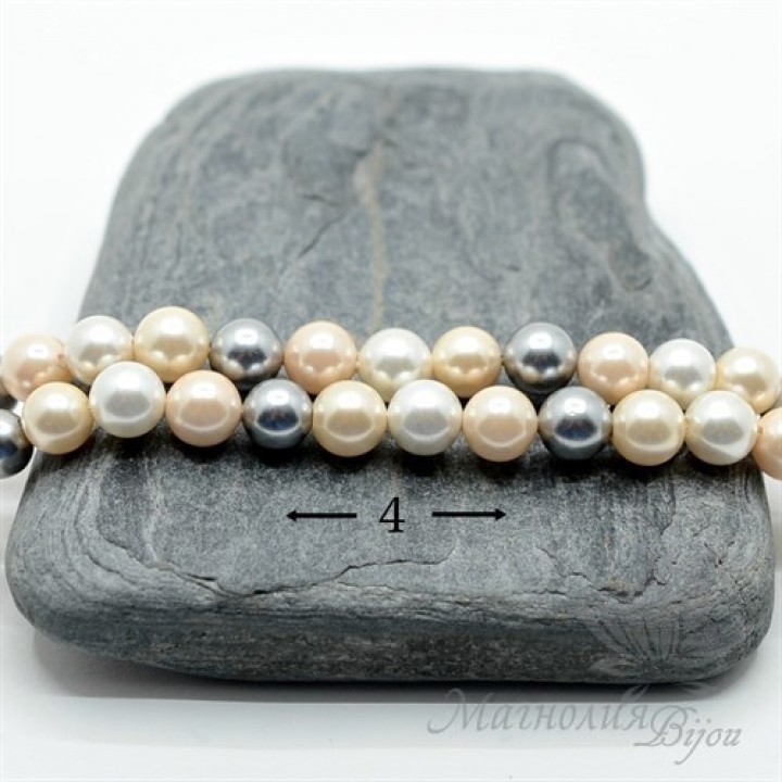 Mix №3 from Mallorca pearls 6mm, 4 pieces