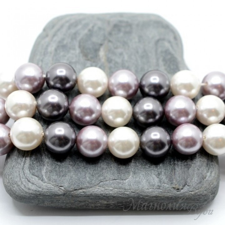 Mix №4 de perlas de concha(perla de nácar) 10mm, 3 und.