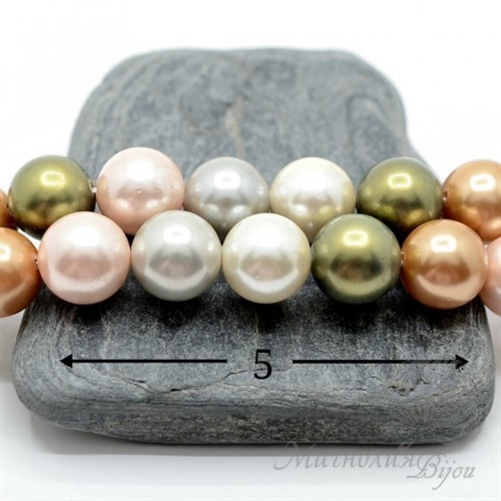 Mix №10 from Mallorca pearls 12mm, 5 pieces