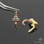 Earrings with French lock "Ice cream", 18k gold plated