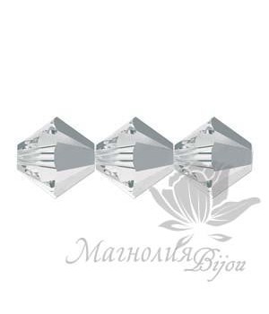 Swarovski bicones 3mm CRYSTAL LIGHT CHROME, 20 pieces