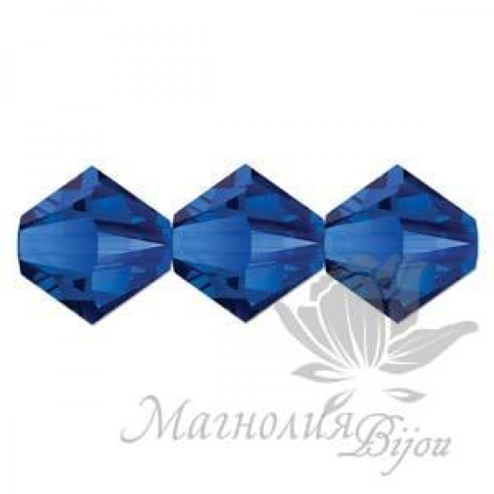 Bicone Swarovski 4mm Majestic Blue, 20 pieces