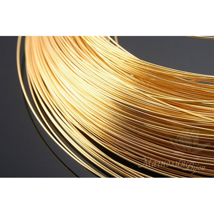 Wire 0.35mm soft 2 meters, gold plated 16 carats