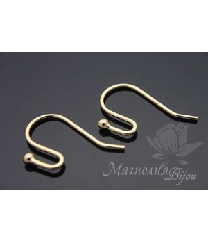 Earrings "Simple", 14 carat gold plated