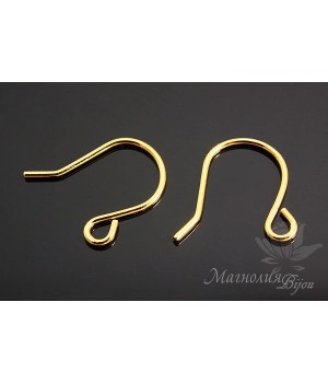 Earrings Eyelets 13mm, 14 carat gold plated