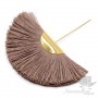 Silk fan brush "BIEGE" with pin (gold plated 16 carats)