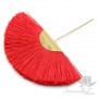 Silk fan brush "RED" with pin (gold plated 16 carats)