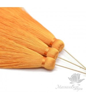 Silk brush color Amber with pin (gold plated 16 carats)