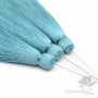Silk brush color Sea water with pin (rhodium plated)